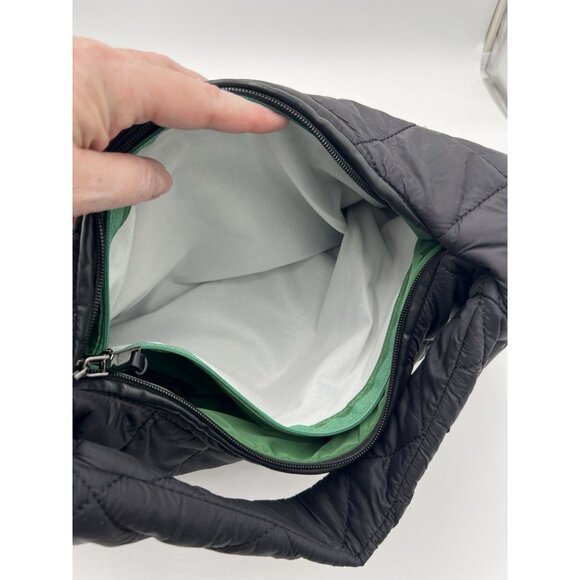 Haute Shore Quilted Deep Navy Preppy Boho Jones Puffer Hobo Tote Bag Purse - Picture 9 of 9